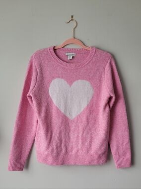 cupcakes & cashmere Crewneck Heart Sweater